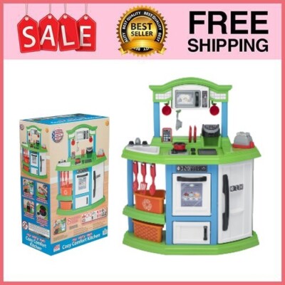American Plastic Toys Cozy Comfort Play Kitchen with 22 Piece-image
