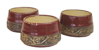 3 Pier 1 Imports Shanghai Red Earthenware Tea Cups Asian-Inspired Design 2