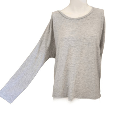Joyspun women's medium Gray relaxed cozy sweater blouse nwt so soft-image