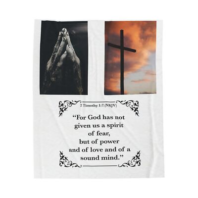 Inspirational Velveteen Plush Blanket, Cozy Throw for Comfort, Motivational-image