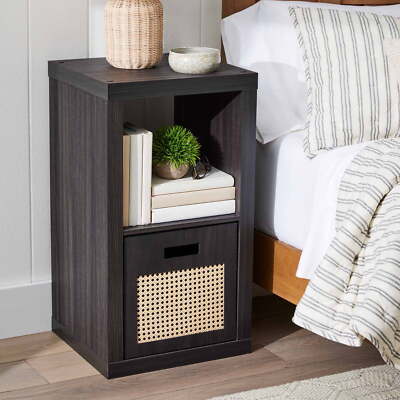 Better Homes & Gardens 2-Cube Storage Organizer, Tobacco Oak,Horizontal,New-image