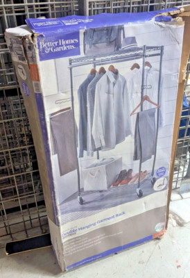 Better Homes & Gardens Double Hanging Garment Rack, 38.2Wx 23.6Dx 66.1H in -image