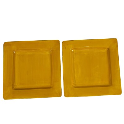 Pier 1 Imports Essential Colors Square Harvest Dinner Plates Set 2 Earthenware-image