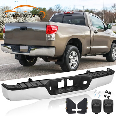 Complete Rear Step Bumper For 2007-2013 Toyota Tundra Base Limited SR5 Chrome-image