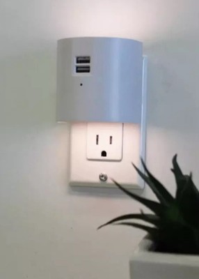 Better Homes & Gardens LED Dual Light Night Light with 2 USB Charging Ports-image