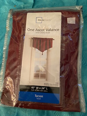 Mainstays New In Bag One Ascot Valance Tucson Brick 40
