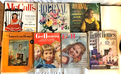 7 Vtg Magazines; Better HomesGardens LadiesJournal AmericanHome GoodHousekeeping-image