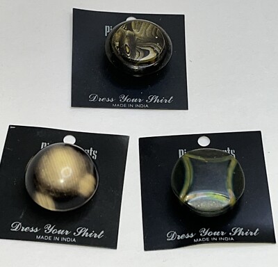 Vintage Button Covers Pier One Imports Three Pieces unique colors-image