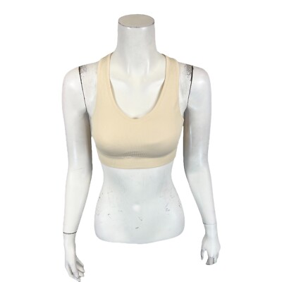 AnyBody Set of 2 Rib Knit Seamless Cozy Lounge Bralette White/Pearl Large Size-image