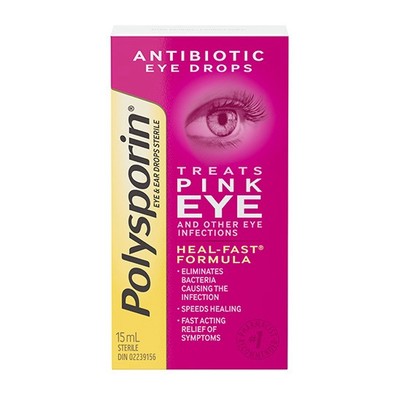 Polysporin Eye Drops 15ml - ( BRAND NEW ) Heal-Fast Formula-image