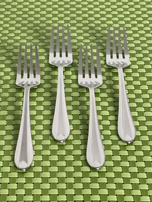 Better Homes & Gardens ANASTASIA Stainless 4 Salad Forks Glossy & Satin Accent-image