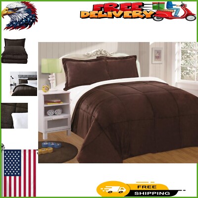 Luxurious 3-Piece King Micromink Sherpa Comforter Set – Ultimate Cozy Elegance-image