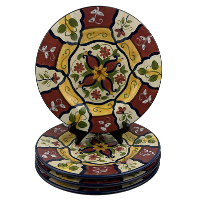 Pier 1 Imports Vallarta Salad Dessert Plates Set of 4 Vintage 9