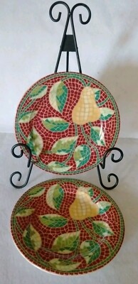 EARTHENWARE FOR PIER 1 MOSIAC FRUIT 8 1/4