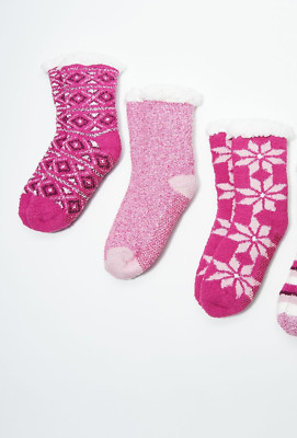 Cuddl Duds Faux Sherpa Cozy Lined Socks Set of 3   One Size-image
