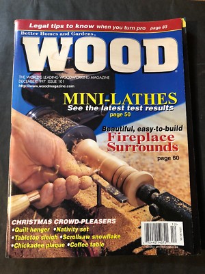 BETTER HOMES & GARDENS WOOD MAGAZINE WOODWORKERS #101 December 1997 Fireplace-image