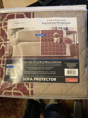 Mainstays 3 piece Reversible Furniture Protector Larger Sofa 74