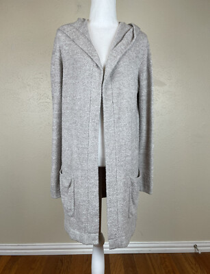 Barefoot Dream Sweater CozyChic Lite Resort Cardigan Hooded Heather Beige Size S-image