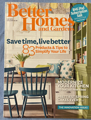 Better Homes & Gardens Magazine May 2014 Save Time Live Better 83 Products & Tip-image