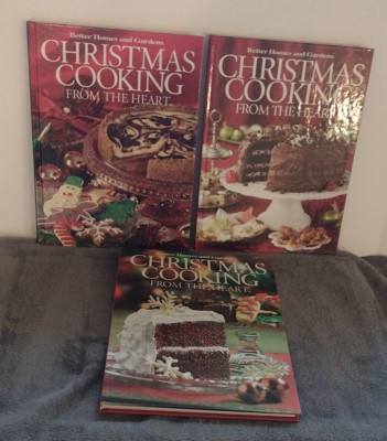 Better Homes & Gardens 3 Book Lot Christmas Cooking from th Heart 1st Edition HB-image