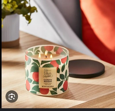 Mainstays by Becky G. & Alejandra  Cranberry Mandarin Candle,-image