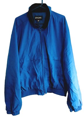 Vintage King Louie Mens Windbreaker Jacket Size 3XL Blue Made In USA-image