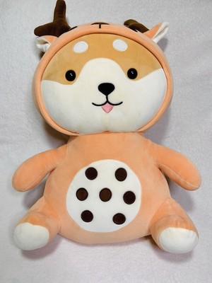 12” Boba Tea Bubble Tea Shiba Inu Cute Import Plush-image
