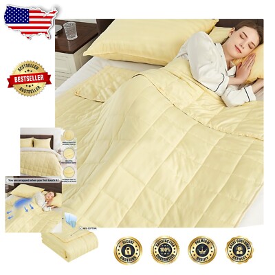 Cozy 25lbs Weighted Blanket - Ultra Soft Polyester for Adults Sleeping Needs-image