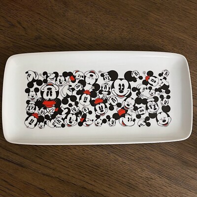 Disney All Over Mickey & Minnie Mouse Platter / Rectangular Serving Tray -image