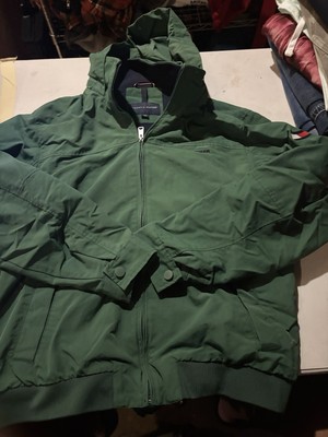 Vintage Tommy Hilfiger Jacket Mens L Green Wind Rain-image