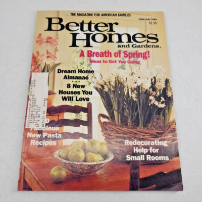 Better Homes and Gardens Magazine February 1988 Dream Home Almanac Pasta Recipes-image