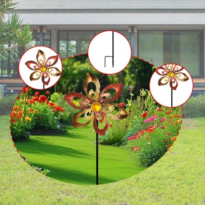 Outdoor Wind Spinner Vintage Design Wind Catcher for Gift Yard Lawn Ornament-image