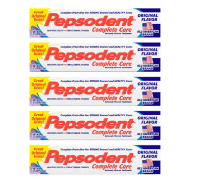 Pepsodents Complete Care Toothpaste, Original Flavor, 5.5 oz (5 Pack)-image