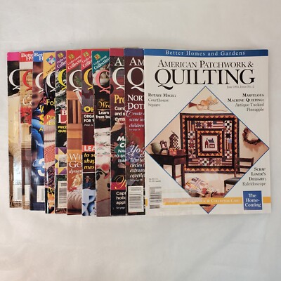 Quilting Magazines Lot of 11. Dates 1993-2005 
