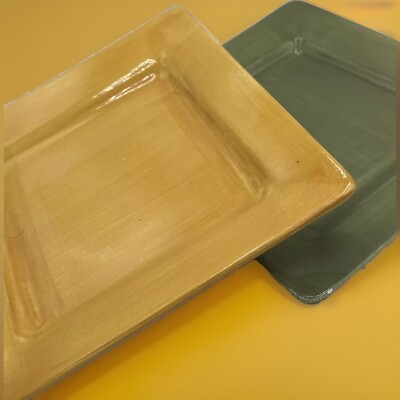Pier 1 Imports Essential Colors Earthenware Square Salad Plates Set of 2-image