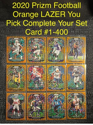 2020 PANINI PRIZM Football Orange Lazer #1-400 You Pick Card Complete Your Set-image