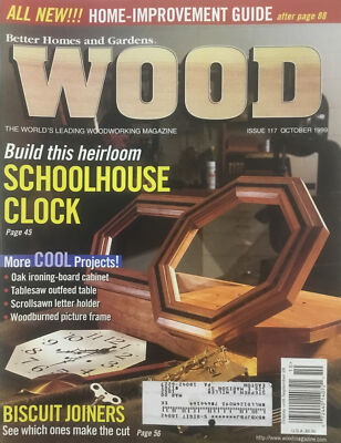 Wood Magazine by Better Homes and Gardens October 1999 Schoolhouse Clock-image