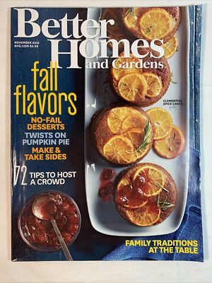 Better Homes and Gardens Magazine November 2015 Fall Flavors-image
