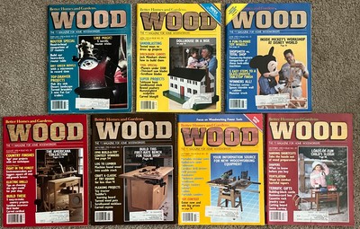 Vintage 1990 Better Homes & Gardens WOOD Magazine 33-39 Lot Of 7 Complete Year-image