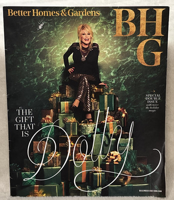 Better Homes & Garden Double Issue December 2022 Dolly Pardon VERY GOOD COND.!-image
