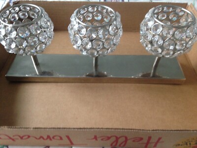 Decorative 3 Votive Candle Holder Modern Decor from Pier 1 imports- Metal Base-image