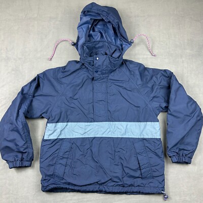 Vintage Eddie Bauer Jacket Mens Medium Gore-Tex Pullover Anorak Windbreaker Blue-image