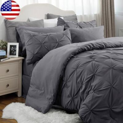Modern 7 Pc Comforter Set Bed In Bag Bedding W/Sheets Pillowcases & Shams Queen-image