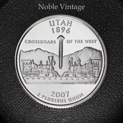 2007 S Proof Utah State Quarter - From a Clad Proof Set-image