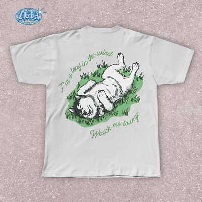 Vintage Dog Graphic T-Shirt Im a Leaf in the Wind Relaxed Fit Tee for Dog Lovers-image
