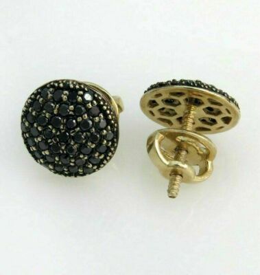 2Ct Round CutLab-Created Diamond ladies Stud Earrings 14K Yellow Gold Over-image