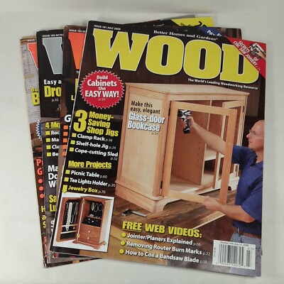 2009 Better Homes & Gardens WOOD Lot of 4 Magazines Woodworkers 191-194-image