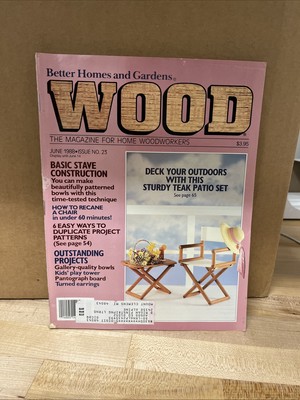 Better Homes & Garden Wood Magazine. June 1988 : Issue #23 VG Box 280-image