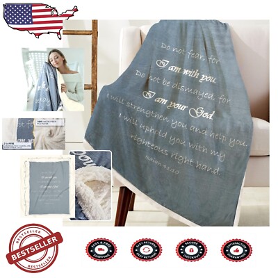 Comforting 65x50 Inspirational Blanket - Sherpa Lined, Machine Washable Design-image