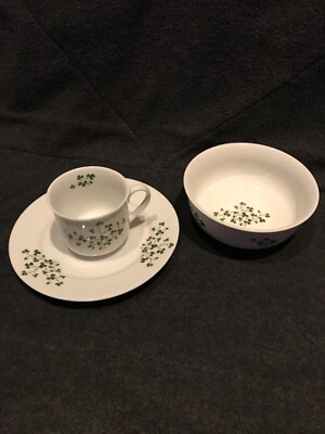 Vintage Bewley Irish Imports Exclusive Design Bowl, Plate, Cup-image